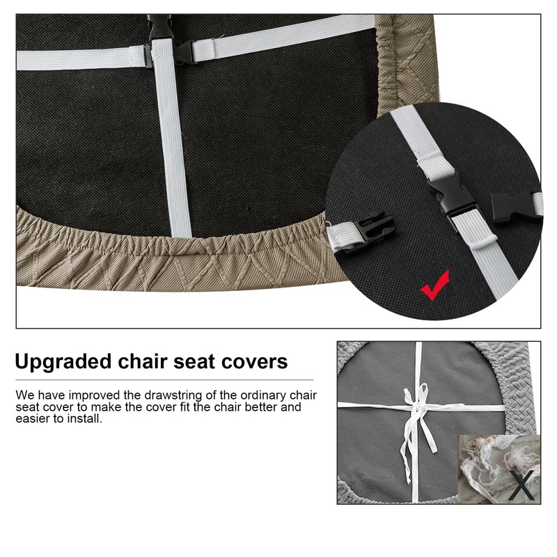 Genina Waterproof Seat Covers for Dining Room Chairs Covers Dining