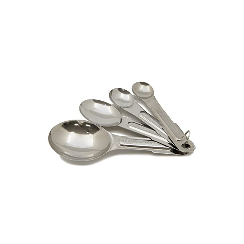 Measuring Spoons, 4 Piece Set, Stainless Steel