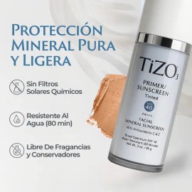 Tizo 3  Protector Solar Facial Mineral  Con Color  85g                                                                                                