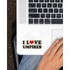 Saiki I Love Umpires Vinyl Sticker for Baseball Softball Catcher's
