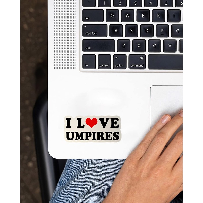Saiki I Love Umpires Vinyl Sticker for Baseball Softball Catcher's