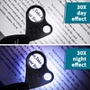 JARLINK 30X 60X Illuminated Jewelers Loupe Magnifier, Foldable Jewelry Magnifier