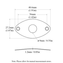 4pcs Guitar Jack Plate Output Jack Cover Plate Guitar Accessories Electric Guitar Bass Jack Socket for Electric Guitar Replacement Part Black-B