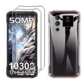 LYZXMY Hülle für DOOGEE Blade 20 Ultra(6.6") Transparent Handyhülle + 2 Stück Gehärtetes Glas Schutzfolie, Case Weich Silikon TPU Schutzhülle Cover