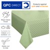QPC Direct Sage Green Polka Dot PVC Oilcloth Table Cover