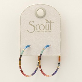 Scout Curated Wears - Chromacolor Miyuki Small Hoop - Dark Multi/Silver