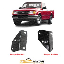 Vantage Auto Parts - Front Bumper Brackets LH & RH Side Compatible with Ford Ranger 1993-1997 | DIRECT REPLACEMENT | F37Z17B894A F37Z17B895A | FO1067125 FO1066125