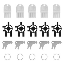 20pcs Paper Towel Dispenser Key with Rings Set for Cintas & Sanis, 3-in-1 Soap Toilet Paper Dispenser Key Replacement for Home Office School