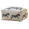 PmHaurient Pouf Ottoman Cover,No Filler Zebra Plush Cloth Foot Stool,