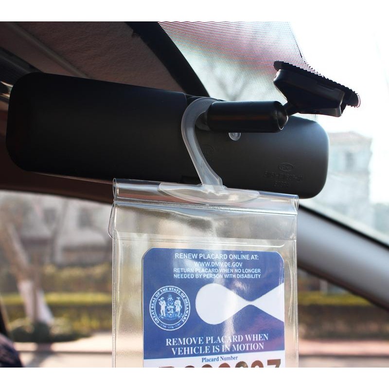 LotFancy Handicap Placard Holder for Auto, Pack of 3, Disabled