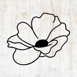 Flower Wall Decals - Flower Bouquet Wall Stickers - Minimalist Floral Arrangement - Wall Decor for Girls Room Bedroom Living Room Playroom Cars Laptop DWSV13614
