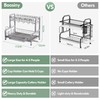 BOOSINY 2 Tier Dish Drying Rack and Drainboard Set, Large