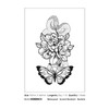 kobench Semi Permanent Tattoos,Snake, Butterfly Flower Fusion - K14 Design,Waterproof,Easy-to-Apply,Long