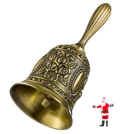 UZSUZZ Hand Bell, Resturant Service Bell, Christmas Bell, Hand Bell, Vintage Bell, Beautifully Carved Hand Bell for Restaurants, Schools and Pet Training