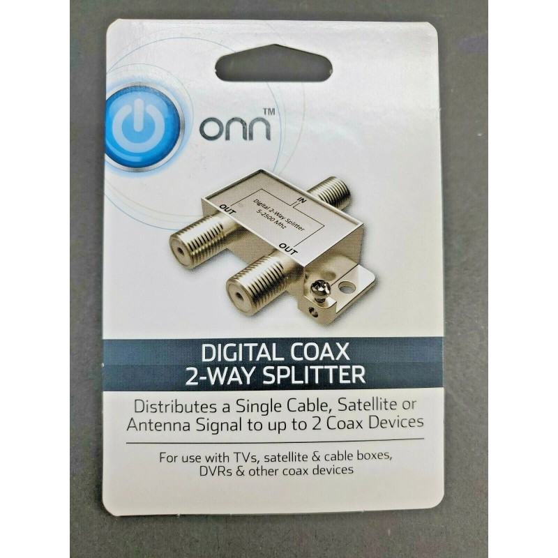 Onn Digital Coax 2-way splitter New lot of 3