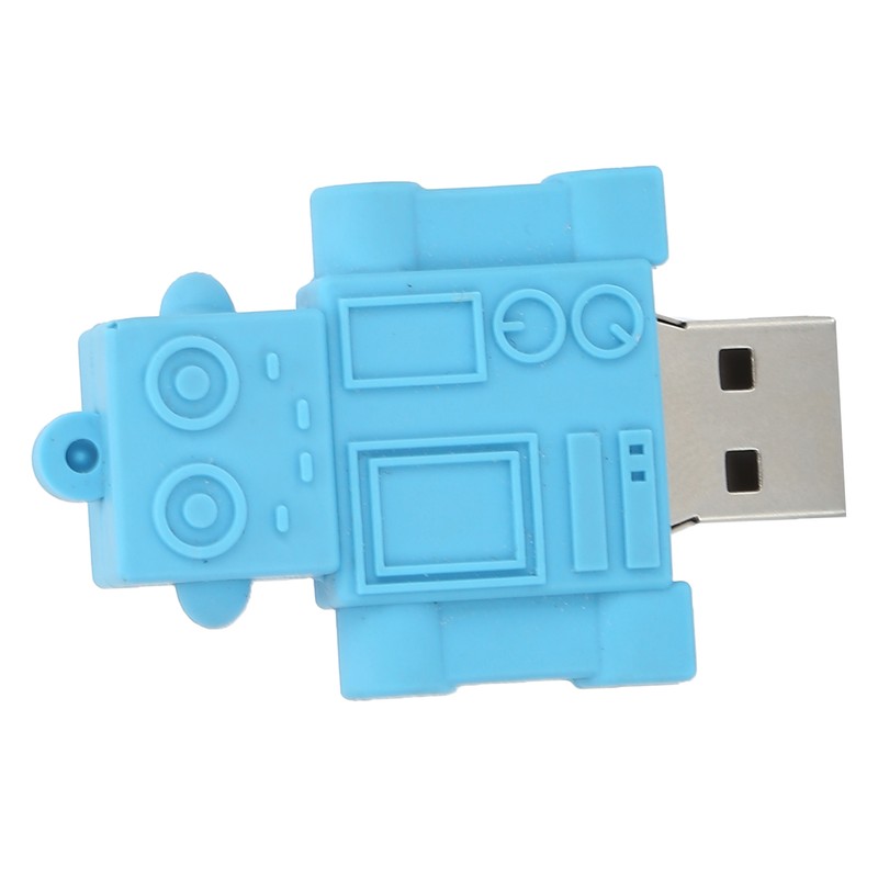 Cartoon U Disk Blue Robot Appearance High Speed Bulk Storage