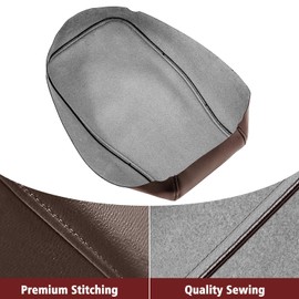 KBH Center Console Armrest Cover Replacement for Toyota Avalon 2013-2018, Vinyl Leather, Car Arm Rest Lid Skin Upholstery, Anti-Scratch, Brown (Without Lid)