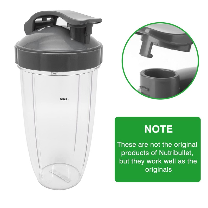 Flip Top To-Go Lid Replacement Parts Compatible with Nutribullet 600/900W