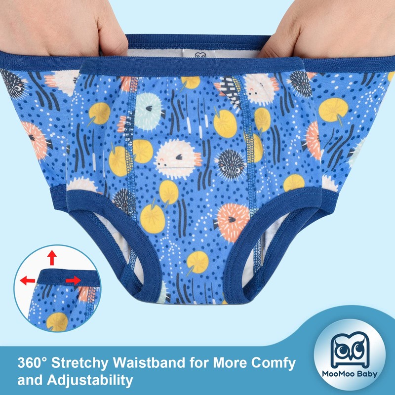 MooMoo Baby Potty Training Underwear for Boys Absorbent Cotton Training