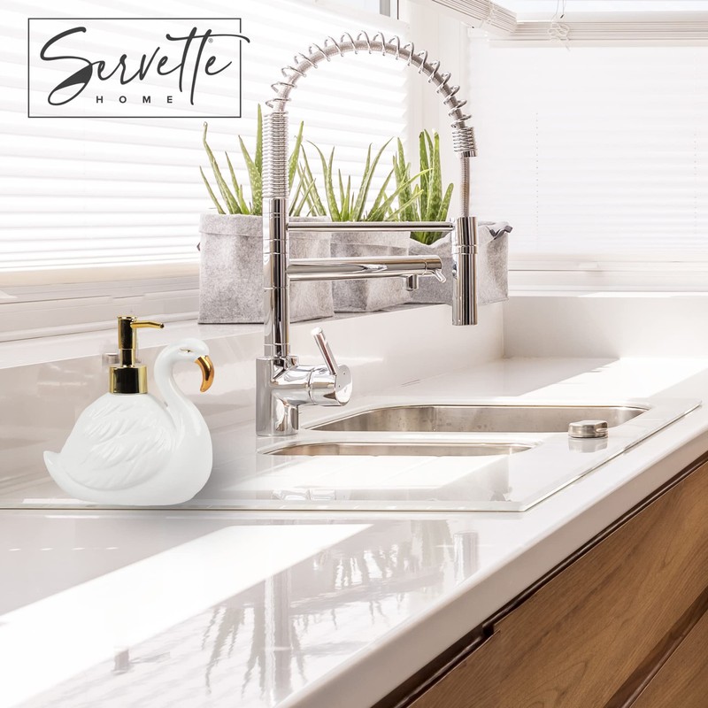 Flamingo Soap Dispenser with Pump for Bathroom or Kitchen Sink