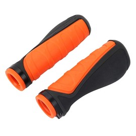 Bicycle Handle Grip Bicycle Grip Handle Grip Rubber Material 13 x 5 x 3.2cm Anti-slip Shockproof Waterproof Dustproof Mountain Bike Handlebar Grips Durable Orange+Black Cycling Accessories