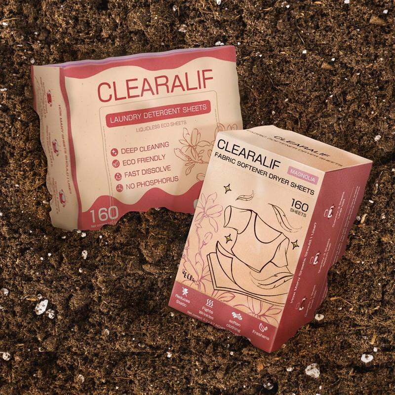 CLEARALIF All in One Laundry Detergent Sheets Kit, Magnolia Scent,