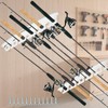FEIMIRE Wall Mount HDPE Fishing Rod Holder for 11 Rods