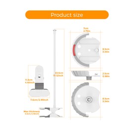 Baby Monitor Mount for Babysense HD S2/V43, 17.12” Flexible Gooseneck Clamp Stand, Adjustable Clip Holder for Baby Monitors with 1/4 Threaded Hole – Easy Install, No Drill, No Damage