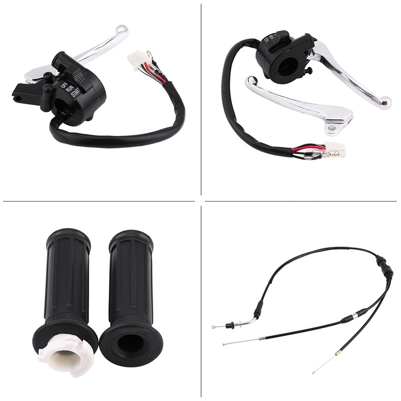 Brake Lever Hand Grip Throttle Cable Kit for PW50