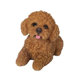 Oubia Looking Up Toy Poodle Red 16.5 x 8 x 11cm Doll Figurine Figurine Animal Garden Decoration Dog Dog H24093-1