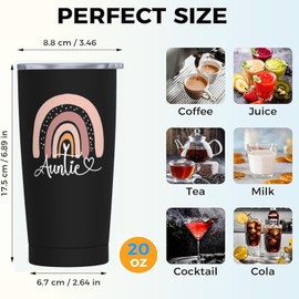 Yipaidel 20oz Vacuum Insulated Tumbler with Leak-Proof Lid - Funny Rainbow Stainless Steel Cup Gift for Grandma, Nana, Mimi - Birthday, Mothers Day, Christmas Present for Women