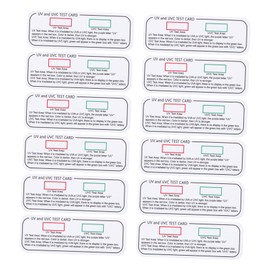 CIYODO 12pcs Test Cards Uv Detection Strips for Accurate Identification of Uv Light Levels Boxes Cabinets and Lamps Easy to Use Test Cards for Sterilization