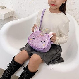 DEEKEY Little Girls Purses for Kids - Toddler Mini Cute Princess Handbags Wallet Shoulder Crossbody Messenger Bag Children Gifts