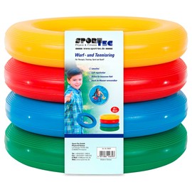 Sports Tech Toss and Tennis Rings Diameter 18 cm Set of 4