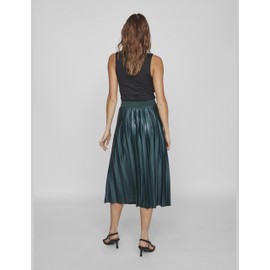 Vila Female Midi Skirt, Pleated, Ponderosa pine