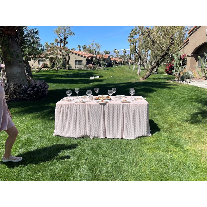 The Folding Table Cloth 6 Foot Blush 30x72x29…