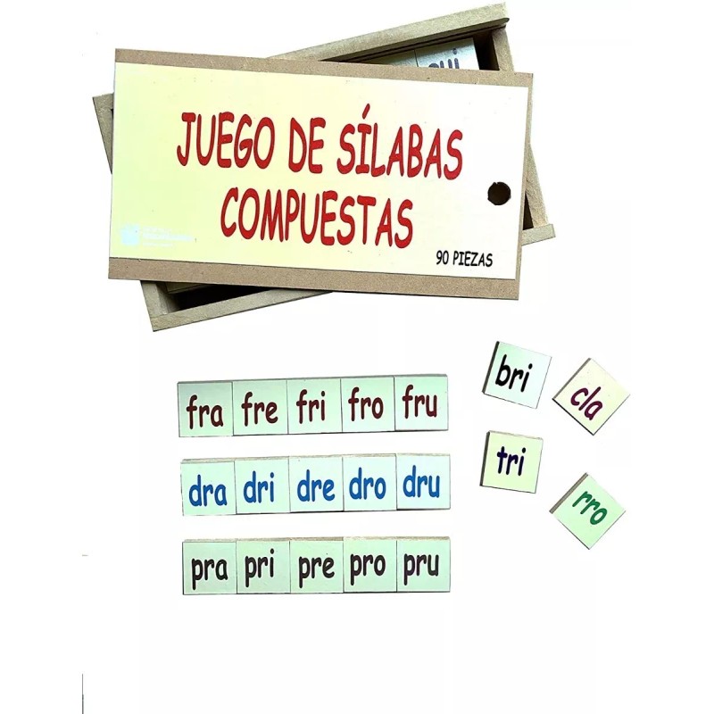 D. Imprehispanica Silabas Compuestas, Lectoescritura De Madera, Didáctico