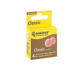 OHROPAX - Classic - Earplugs - 1 x 4 pieces - Pre-ear plugs to protect against noise - Wax ear plugs for relaxing and sleeping and as protection against moisture and wind -