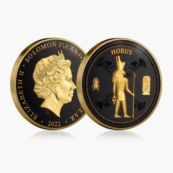 The Mysteries of Ancient Egypt Horus Gold Plated Coin Solomon