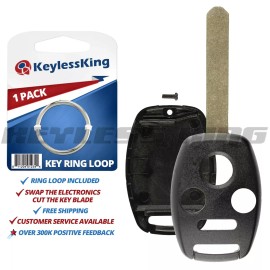 KeylessKing* Replacement Remote Key Fob Shell Pad Case for 2005 2006 Honda CR-V CRV