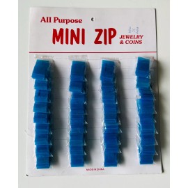 All Purpose 36 PK/16 ea MINI Ziplock Bags BLUE 3/4" X 3/4"- Mini Plastic Bags Jewelry&Coins