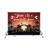 Mocsicka Christmas Nativity Backdrop Red Large Merry Christmas Party Decorations