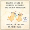 Mr. & Mrs. Panda Toiletry Bag Pug in Love, brown,