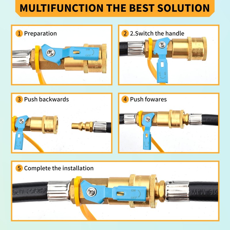 Onlyflame 12FT RV Propane Quick Connect Hose - RV Quick