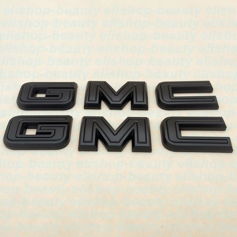 GMC Overlay Front Rear Emblem Black kit For 2019 -