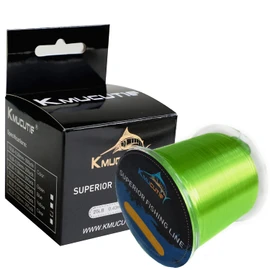 kmucutie Fishing Line, Monofilament Fishing Line 300 Yds Ultimate Strength, Shock Absorber, Suspend in Water, Knot Friendly - Mono Fishing Line 10-40LB (Green, 15LB/0.33MM/300YDS)