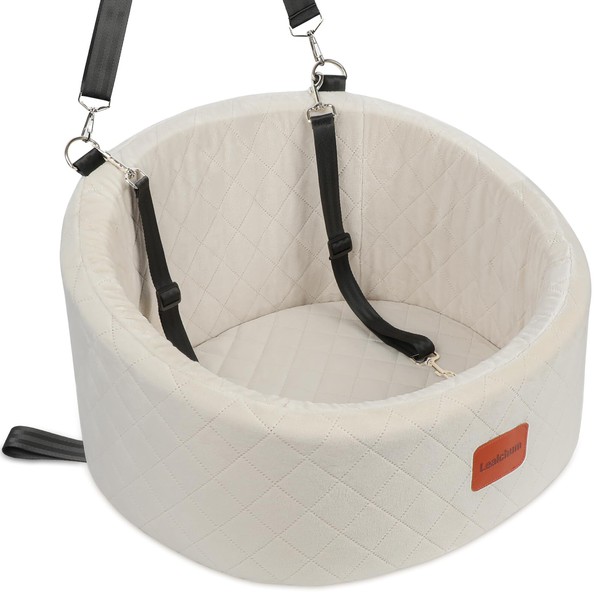 Lealchum Dog Car Seat for Small Dogs,Comfy Pet Travel Car