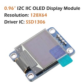 Wishiot 2PCS 0.96 inch IIC I2C OLED Screen Display Module Board Self-Luminous 128 x 64 Pixel Screen SSD1306 Driver Compatible with Arduino/Raspberry PI (White+Yellow Blue)