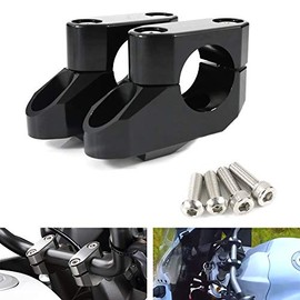 Xitomer 7/8" 25.4mm Motorcycle ATV Dirt Bike Motocross Handlebar Risers With Clamps, Fit for Honda Shadow 600/750, YAMAHA XV1700 96-10 / XVZ1300, SUZUKI M50, KAWASAKI Vulcan 900 (Black)