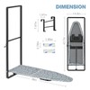KINGBOARD Over Door Ironing Board, Hanging Ironing Board with Iron